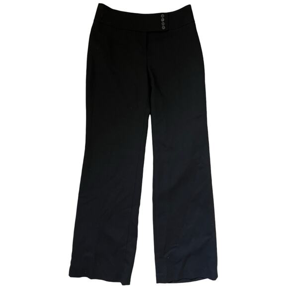 Loft Julie Black Crepe Straight Leg Dress Pants Size 0 - Picture 1 of 4